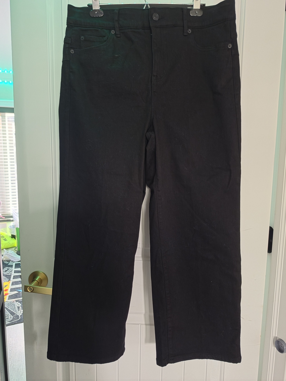 torrid Womens Black Relaxed Wide-Leg Jeans